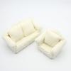 OB11 tiny house tiny Couch Soft Single Armchair With Decorative Pillow Compact Furniture Model