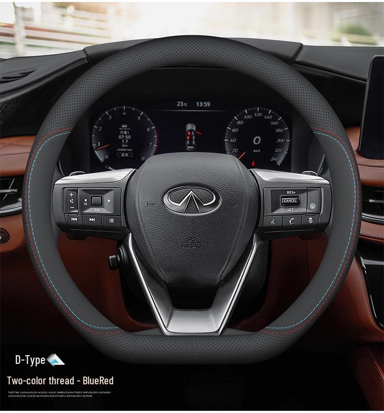Leather Steering Wheel Cover for Infiniti QX60, QX50, QX80, Q50L, QX55, FXG Series Cars