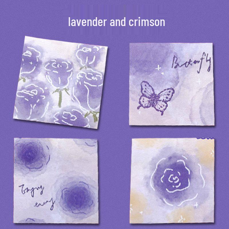 

Наклейки Серія Троянд: Японський стиль Ins Ретро-колір з дівчачим шармом - Клейкі нотатки Квітка троянди