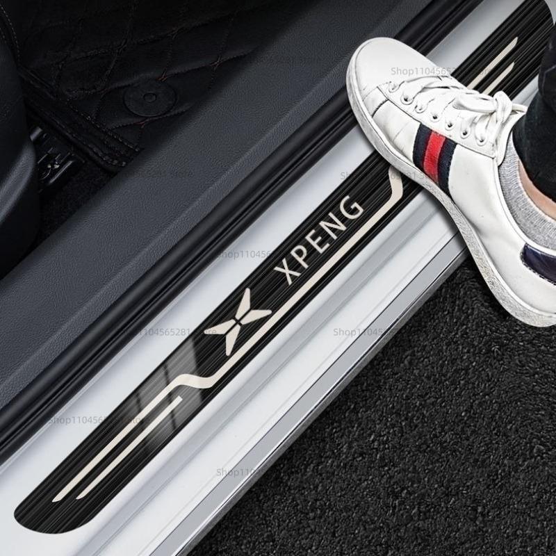 For Xpeng G9 G6  Car Door Sill Protector Scuff Plate Accessories Pedal Styling Stickers Auto Threshold Cover Parts