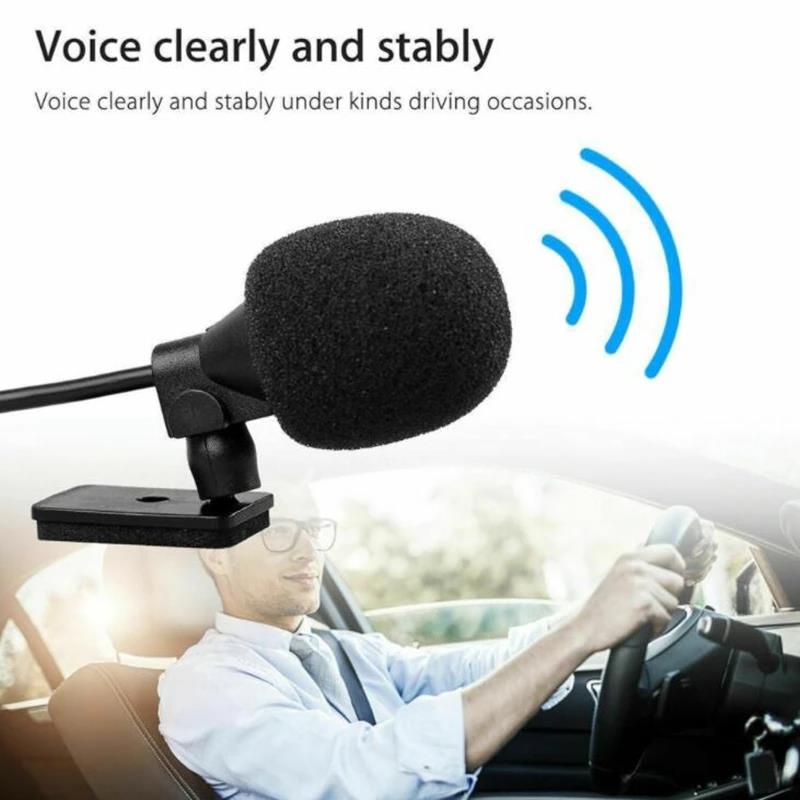 Car Microphone Audio Navigation Wired Clip External Wires Auto Mics Radio 3m Long Mic Stereo 3.5mm Mono 2.5mm SM Lotus Jack PlugGood product