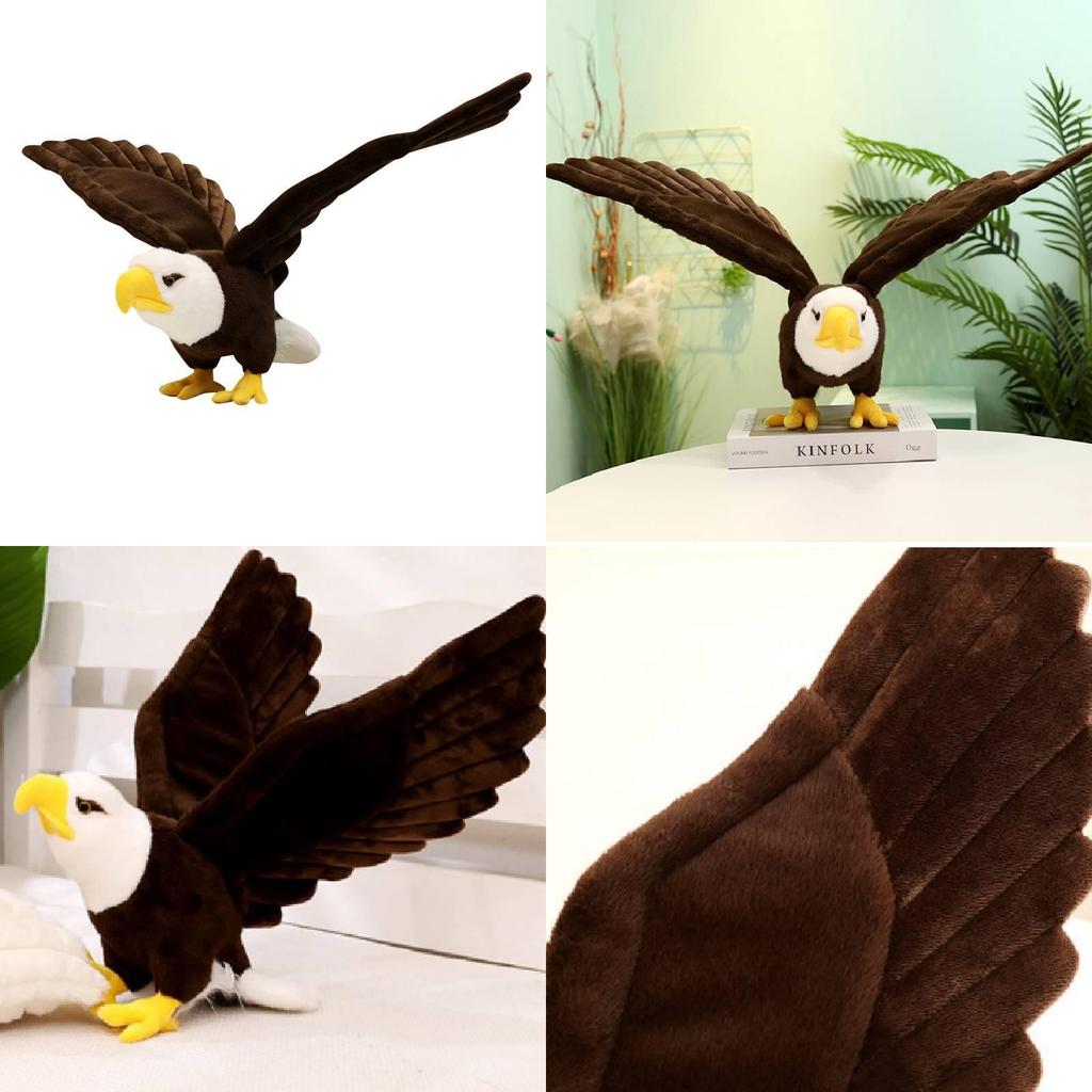 High Quality Plush White Headed Eagle Toy Soft Stuffed Animal For Home Decor And Kids Comforting Doll