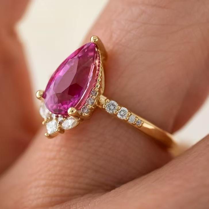 Trendy Water Drop Ring for Women - Elegant, Simple, Summer 2025 Fashion