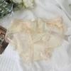 Bow Lace Panties Transparent Mesh Flower Briefs Breathable Underwear for Women  Lady