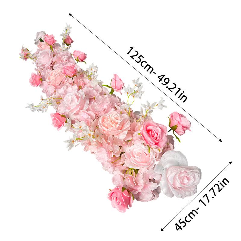 Wedding Flower Wall & Floor Arrangement - Artificial Floral Decoration for T Stage, Arch, & Aisle.