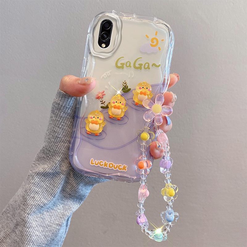 

Силиконовый чехол для Samsung A20, M02, A03, A52S: Милый дизайн куклы из мультфильма, защита от падения, цветочный браслет для женщин Samsung A54