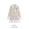 Kaslead New Women Clothes Western Style Design Sense Fashion Sequins Rove Stitching Pleat Dress