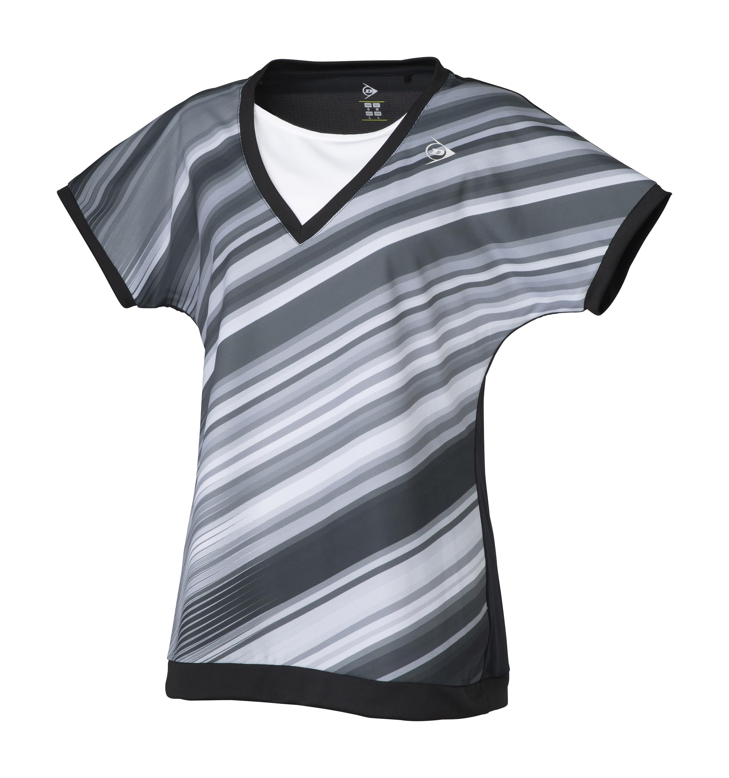 

Теннисная игровая футболка Dunlop DAP1520W 2025SS Черная XO чёрный