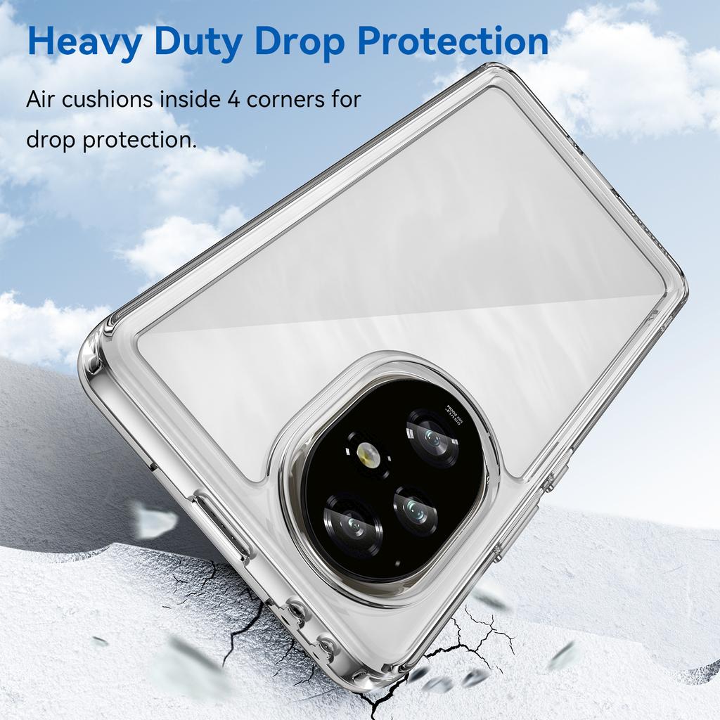 For Honor 200 Pro 5G Transparent Case Electroplating Buttons (Big Rear Lens Hole)