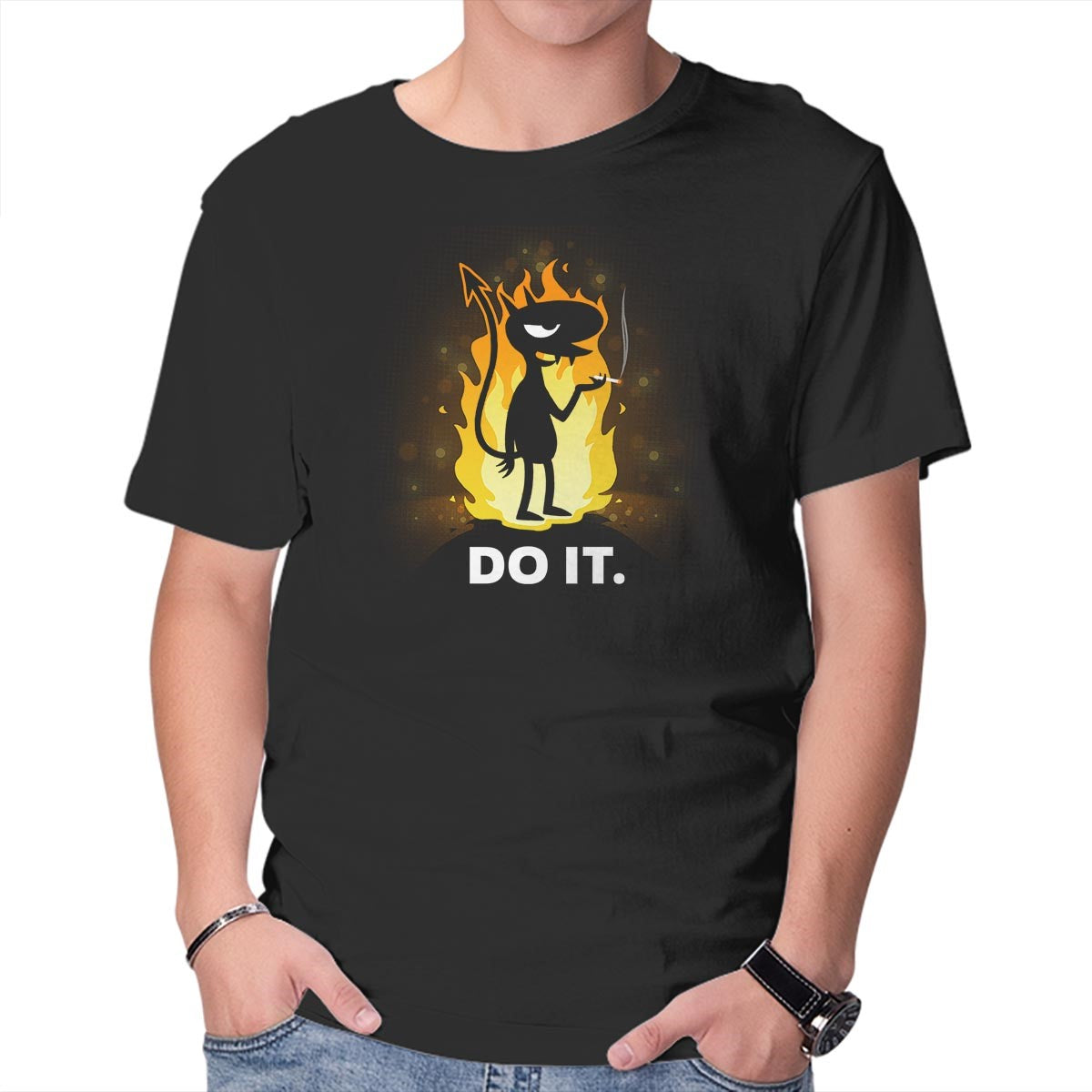 Unisex Crew Neck T-Shirt Do It Graphic Short Sleeve Casual Tee S