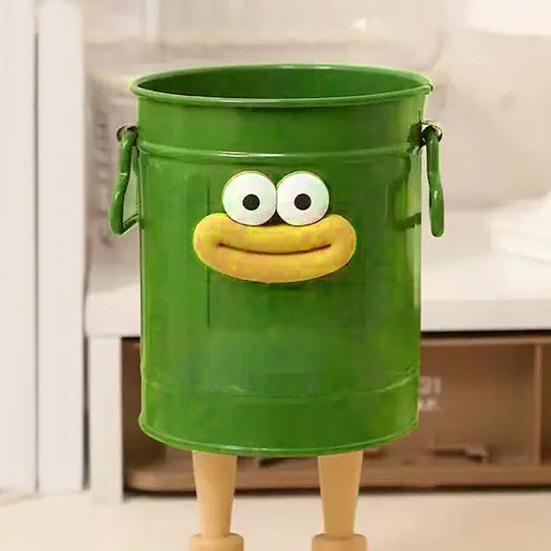 Ins High-value Cartoon Personality Pen Holder Student Desktop Office Large Capacity Cute Simple Retro Storage Bucket