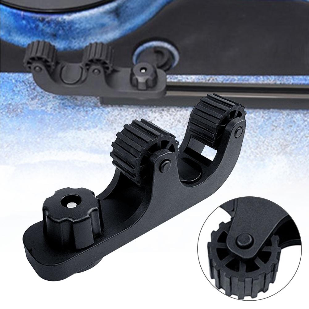 2Pcs Kayak Paddle Holder with Longer Threads Bolts Kayak Track Mount Multifunctional Rod Pole Holding Tool for Kayaking