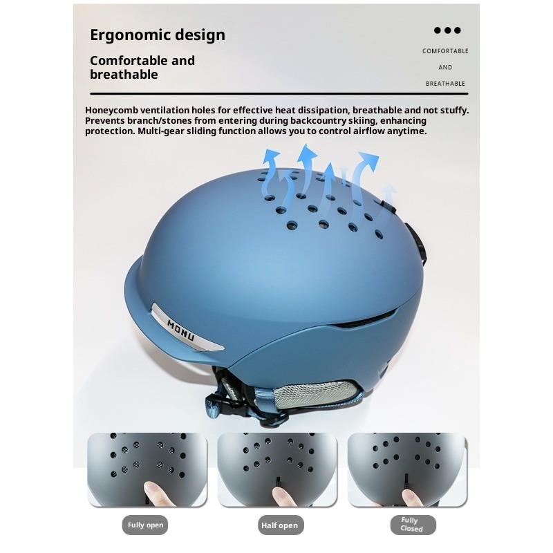 Ski Helmet Integrated Molding Men's and Women's Single and Double Board Indoor and Outdoor Safety Anti-collision Warm Ski Helmet Equipment