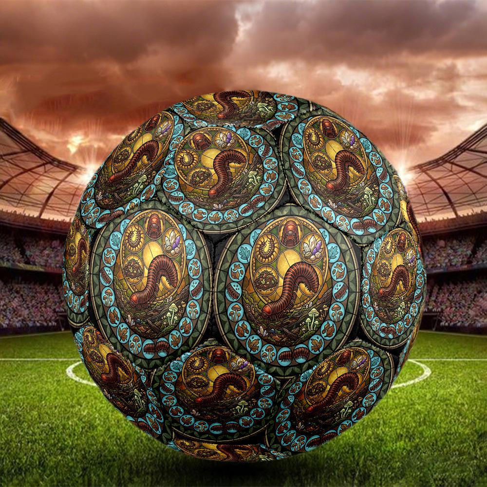 Millipede Forest Circle Round Football Size 5 Adult Ball Suitable for Training Matches and Outdoor Team.