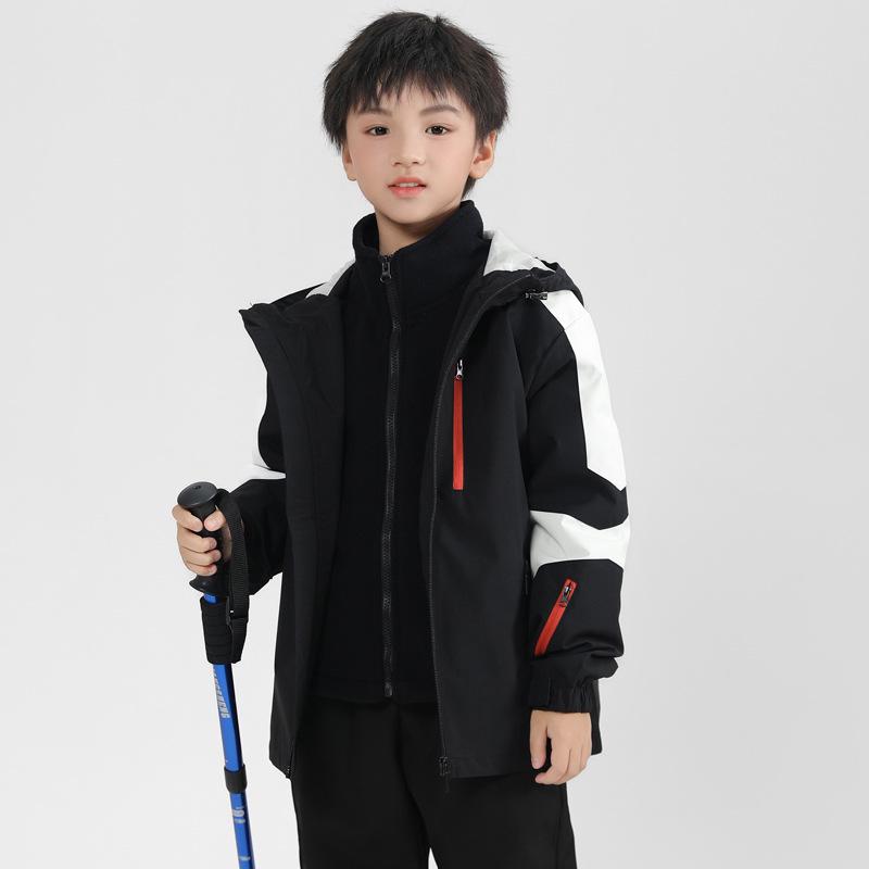 

Детская ветрозащитная водонепроницаемая куртка 3-в-1 2024: Детская демисезонная/зимняя верхняя одежда с отстегивающимися деталями 150 cm