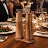 Ceramic Core Acacia Wood Pepper Mill Set Adjustable Particle Size Spice Mill Bottle  Steak