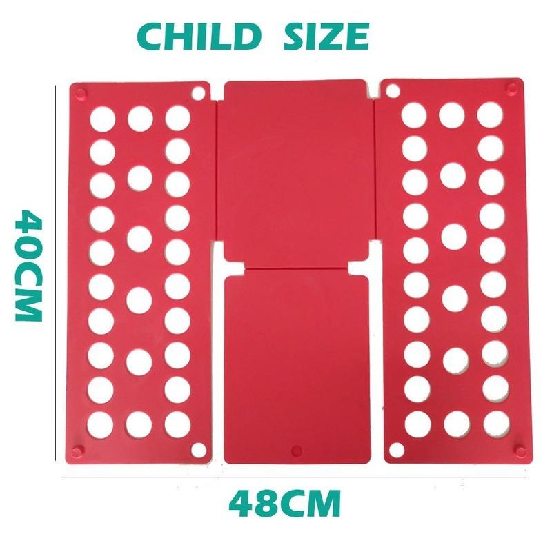 Quality Adult Kids Magic Clothes Folder T Shirts Jumpers Organizer Fold Save Time Quick Clothes Folding Board Clothes Holder Red 733₽