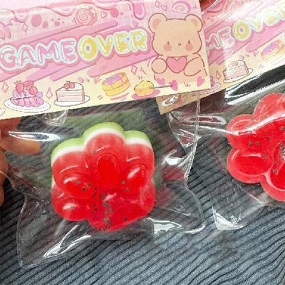 Watermelon Squishy Cat Paw Stress Relief Decompression Toy Slow Rebound Pinch New Fidget Toy