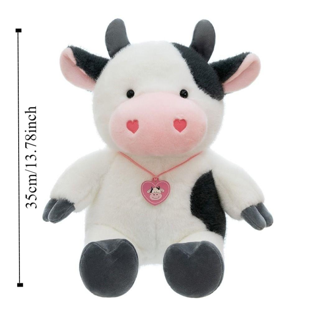 Cartoon Cow Stuffed Plush Doll Fluffy Cow Plush Toy Animals Cow Toys  Christmas Toy