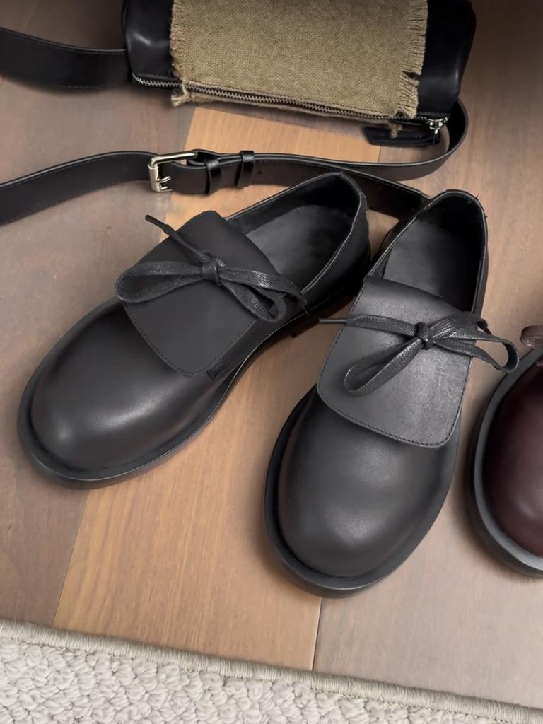 Women Flats Loafers Shoes Leather Designer Retro Shoes 2025 Trend Autumn Classic Shoes Women New Walking Dress Femme Zapatillas