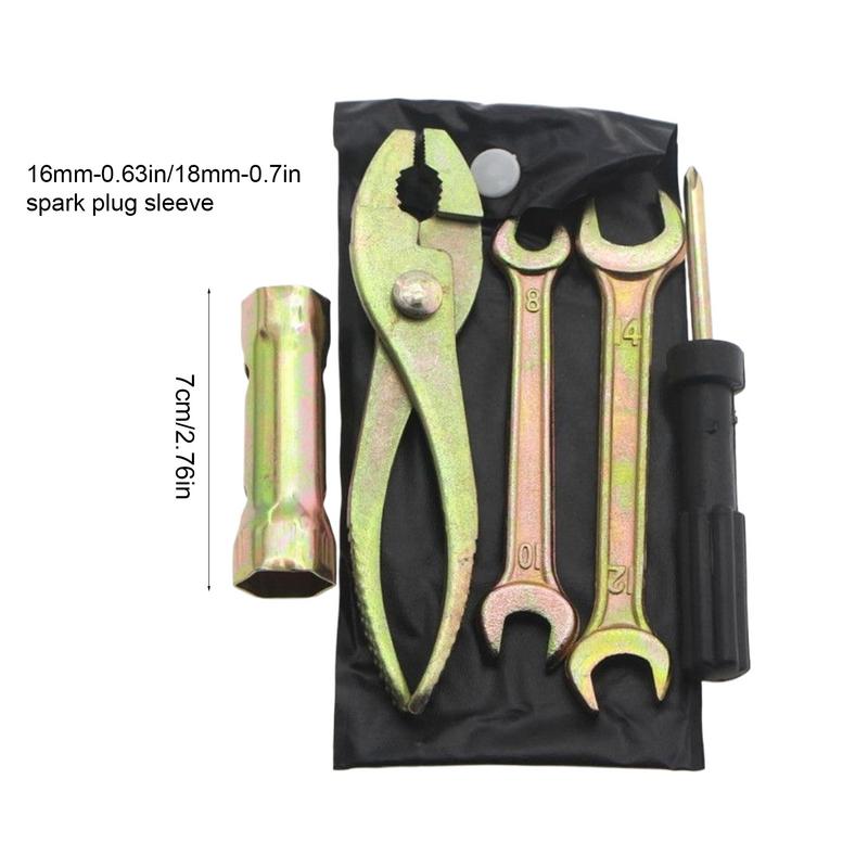 Spark Plug Set Daily Motorcycle Socket Repair Kit Motorcycle Repair Wrench Set Spark Plug Socket Spanner Screwdriver Pliers