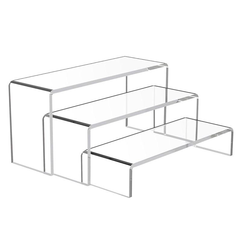 Acrylic U-Shaped Display Stand for Cosmetics, Jewelry, and Shoes - Transparent Display Rack with Compartments