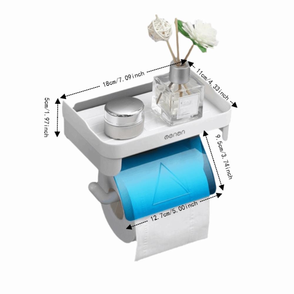 Grey Blue Paper Towel Holder Wall Mounted Toilet Roll Holder Toilet Paper Holder  Multifunctional синий