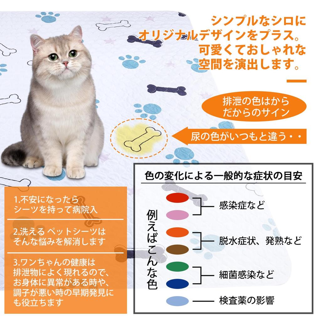 LOOBANI Set of 2 Washable Pet Sheets for Dogs and Pee Pet Toilet Underlay Quick Reusable Set of Cats, Mat, Mat, Drying, Non-Slip, (8092CM, 2)