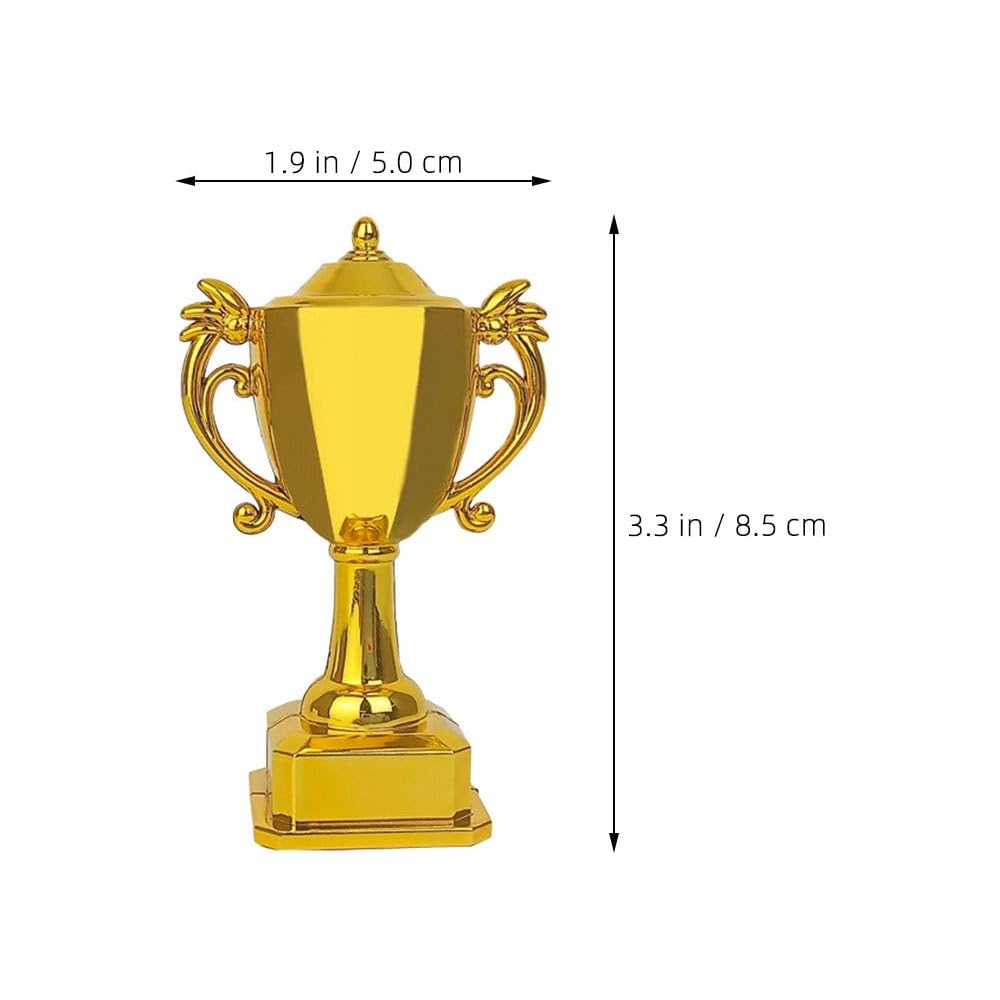 Cabilock Mini Trophy Plastic Small Award 3.35x1.97x1.97 Inches Dollhouse Accessory