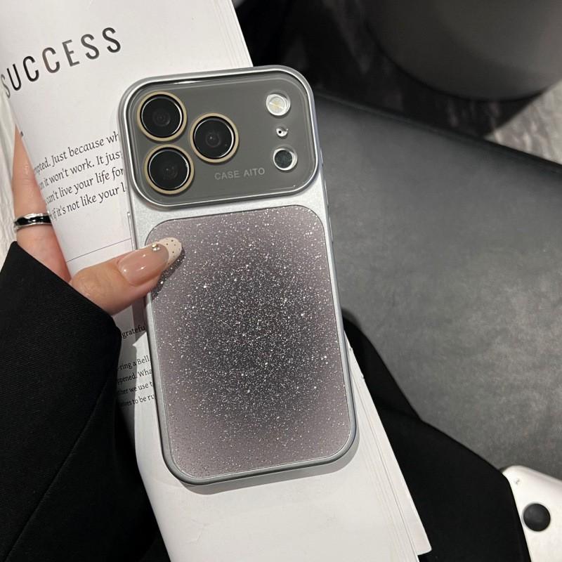 Stylish Acrylic Case With Sparkle Glitter Gradient Window IPhone 14 15 16 17 Pro Max Full Coverage Drop Protection