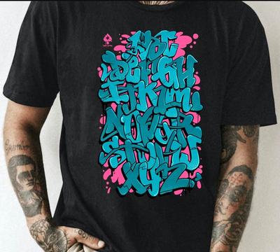 Spade Graffiti T-shirt, Graffiti Alphabet T-shirt, Street-art T-shirt, ABC T-shirt, Art Teacher T-shirt, Urban T-shirt, Hip-Hop T-shirt