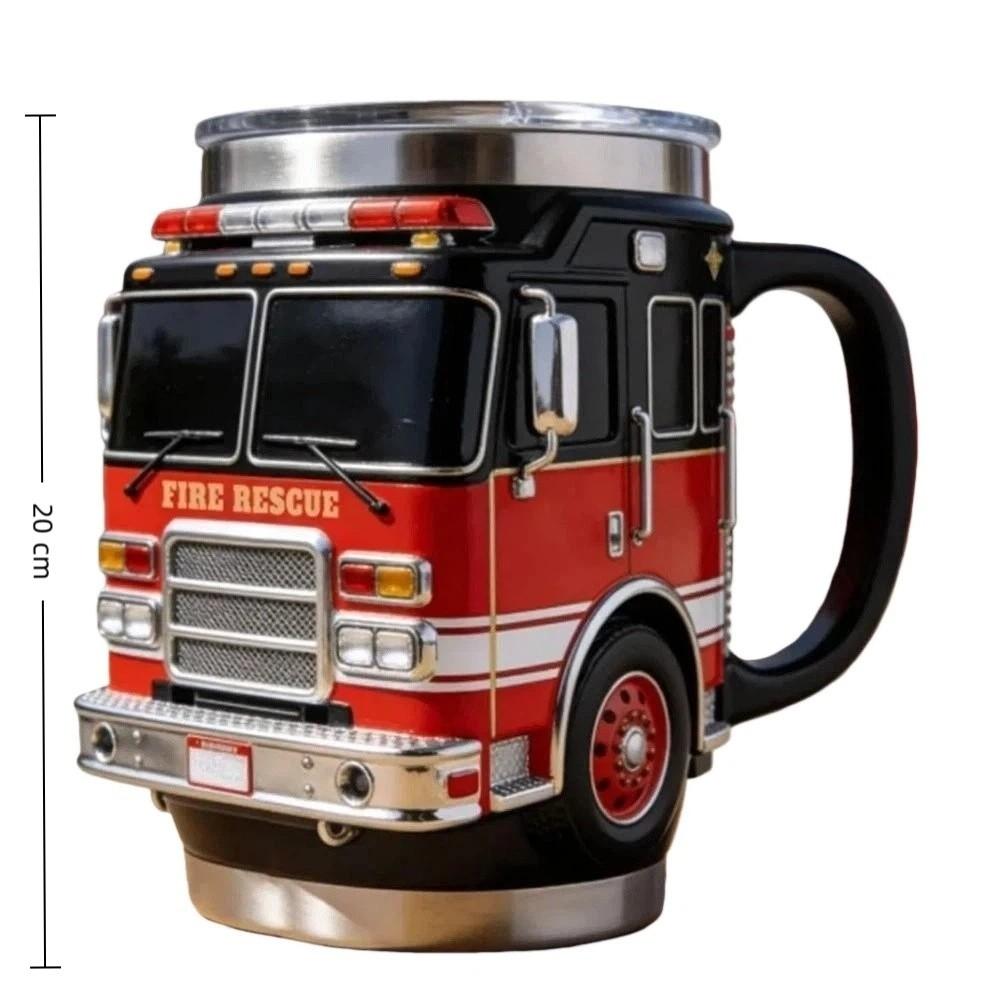 450ML Capacity Fire Rescue Mug Stainless Steel Ambulance/Police Car Designs Firefighting Coffee Mugs Handcrafted