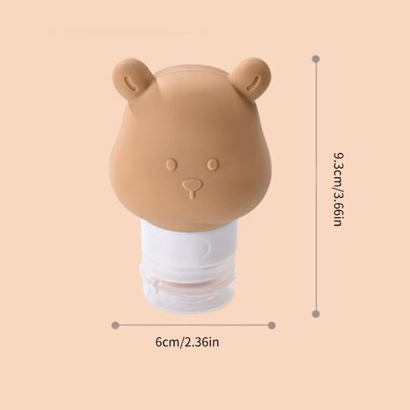 Auslaufsichere Reiseflaschen Silikon Ausquetschbar Nachfüllbar Shampoo Toilettenartikel Kosmetikbehälter, Tragbare Flüssigkeitsbehälter