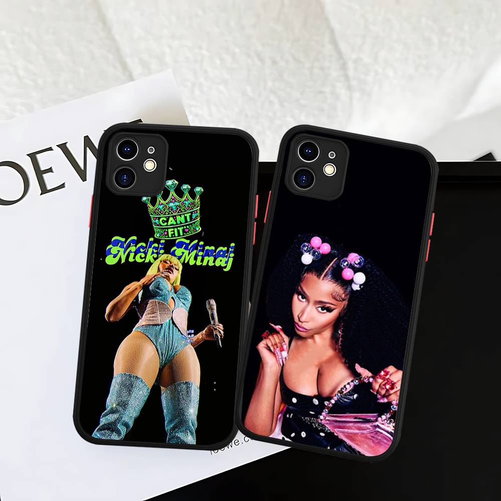 Nicki Minaj Rapper For IPhone Air 16 15 14 Plus 13 12 11 Pro Max Matte Cover Jelly Shockproof Phone Case