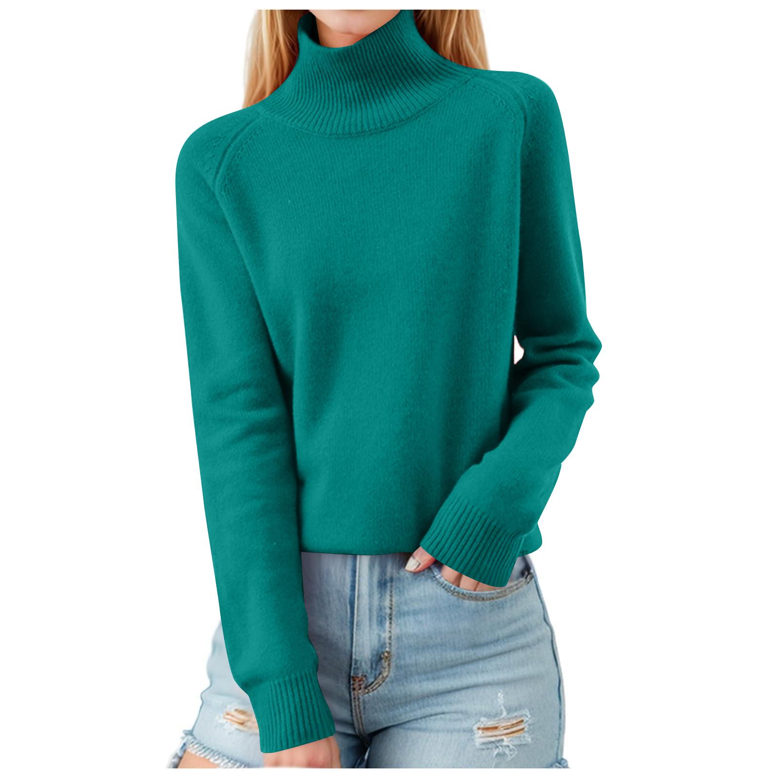 Women s Fashionable Long-sleeved Solid-color Pullover Base Knitted Sweater Top XXL 1619₽