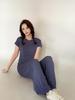 Plus Size Modal Pajama Set: Short Sleeve T-Shirt & Long Casual Pants