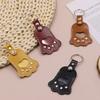 Fashionable Pet Hair Memorial Keychain PU Leather Souvenir Pouch For Cats Dogs Furs Storage Animal Accessories Keyring