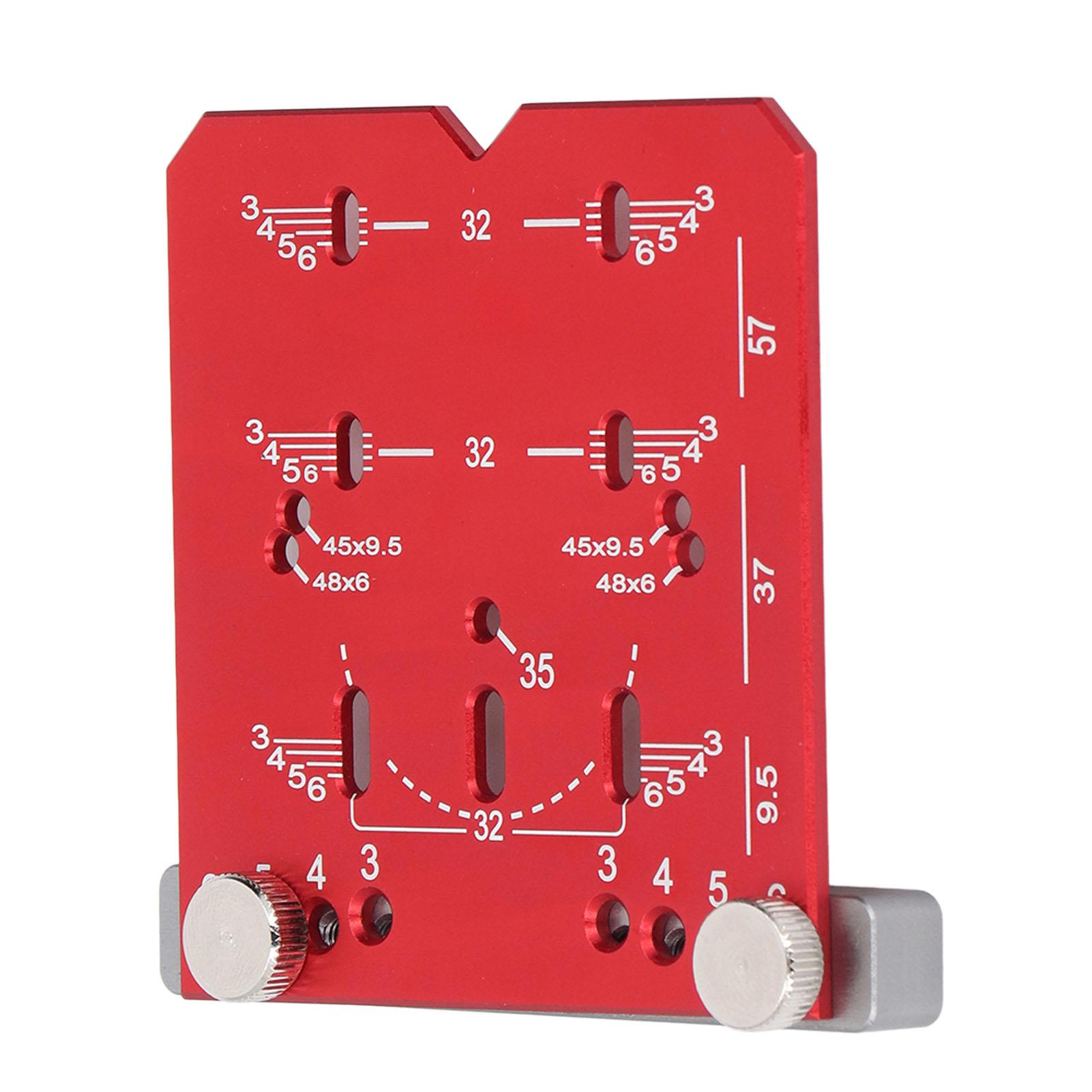 

Hinge Positioning Ruler Red Color 35mm Adjustable Aluminium Alloy Cabinet Hardware Jigs Tool