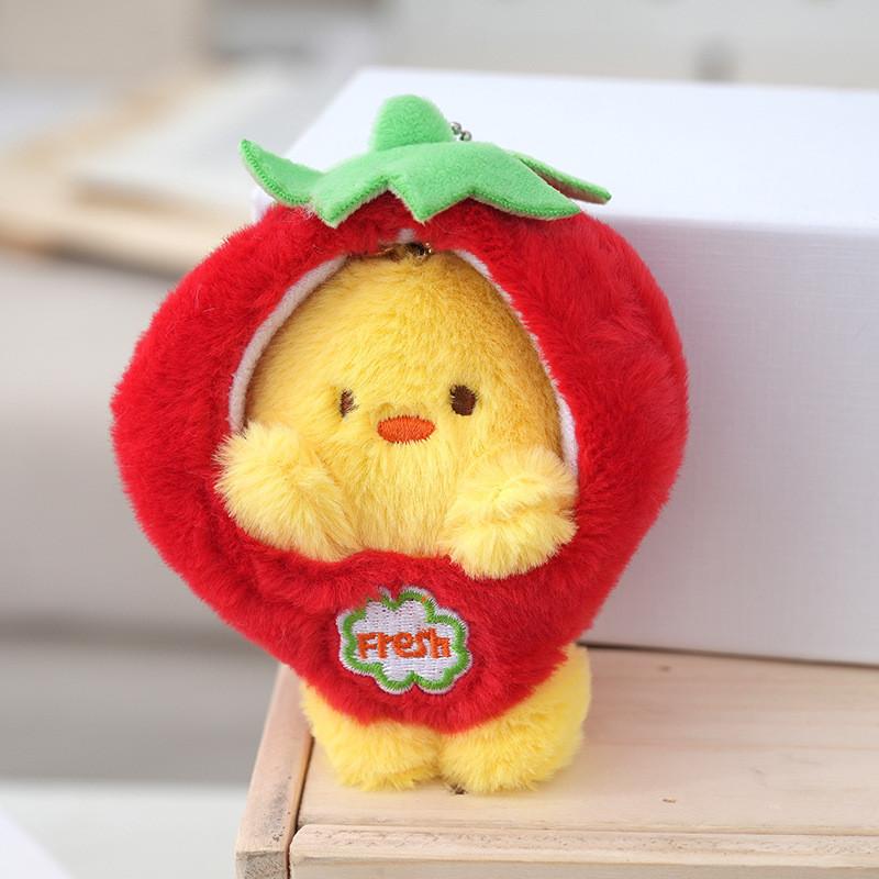 Adorable Strawberry Rabbit Plush Pillow Cute Stuffed Animal Toy For Kids