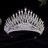 Luxury Zinc Zinc Alloy Princess Crown Sparkling Rhinestone Diadem Girls Party Headbands  Stage Performances