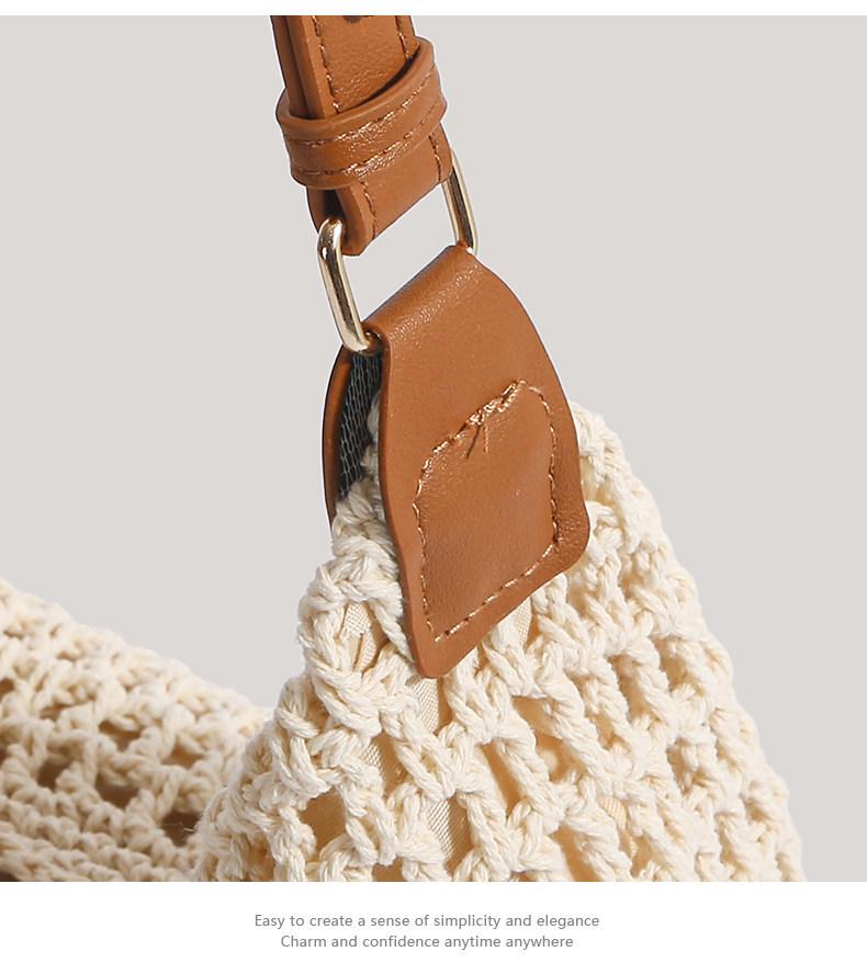 2026 Fashionable Seaside Resort Women's Large Capacity Straw Woven Crossbody Tote Bag