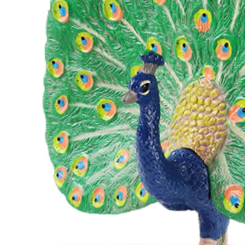 Animal Figure Realistic Peacock Model Ornament Preschool Education Toy