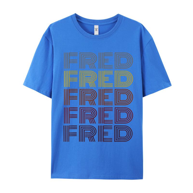 Printing Graphic 365 First Name Fred Crewneck Tshirts Christmas Tees Short Sleeve Boyfriend Funky Cotton Gift Idea T Shirts
