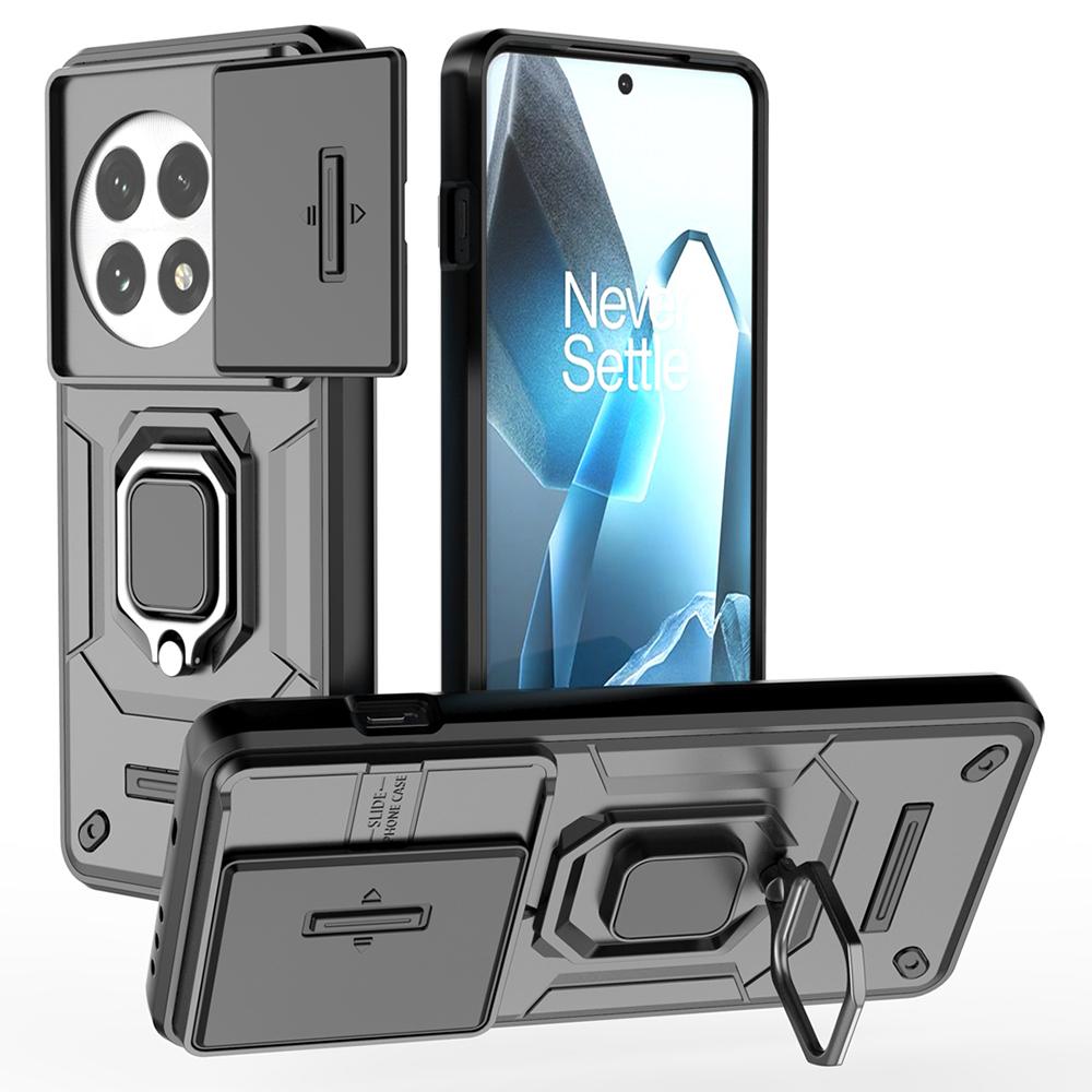 For OnePlus 13 Case PC+TPU Kickstand Phone Protector with Lens Cover A