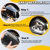 Left Side Glossy Black Rearview Side Mirror Cover Cap For Honda Accord 2008-2013