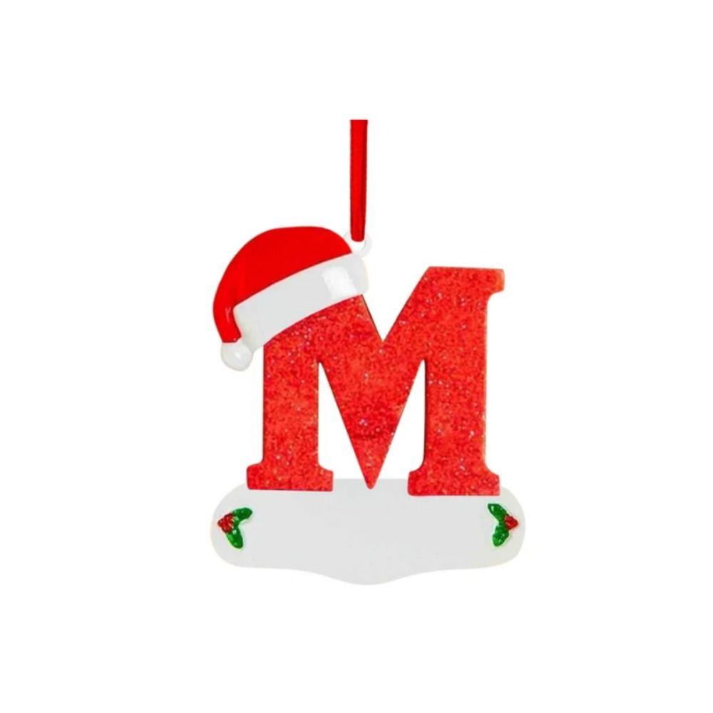 26 Letters Christmas Wishing Tree Pendant A-Z Xmas Tree Blessing Letter Pendant  DIY Decoration