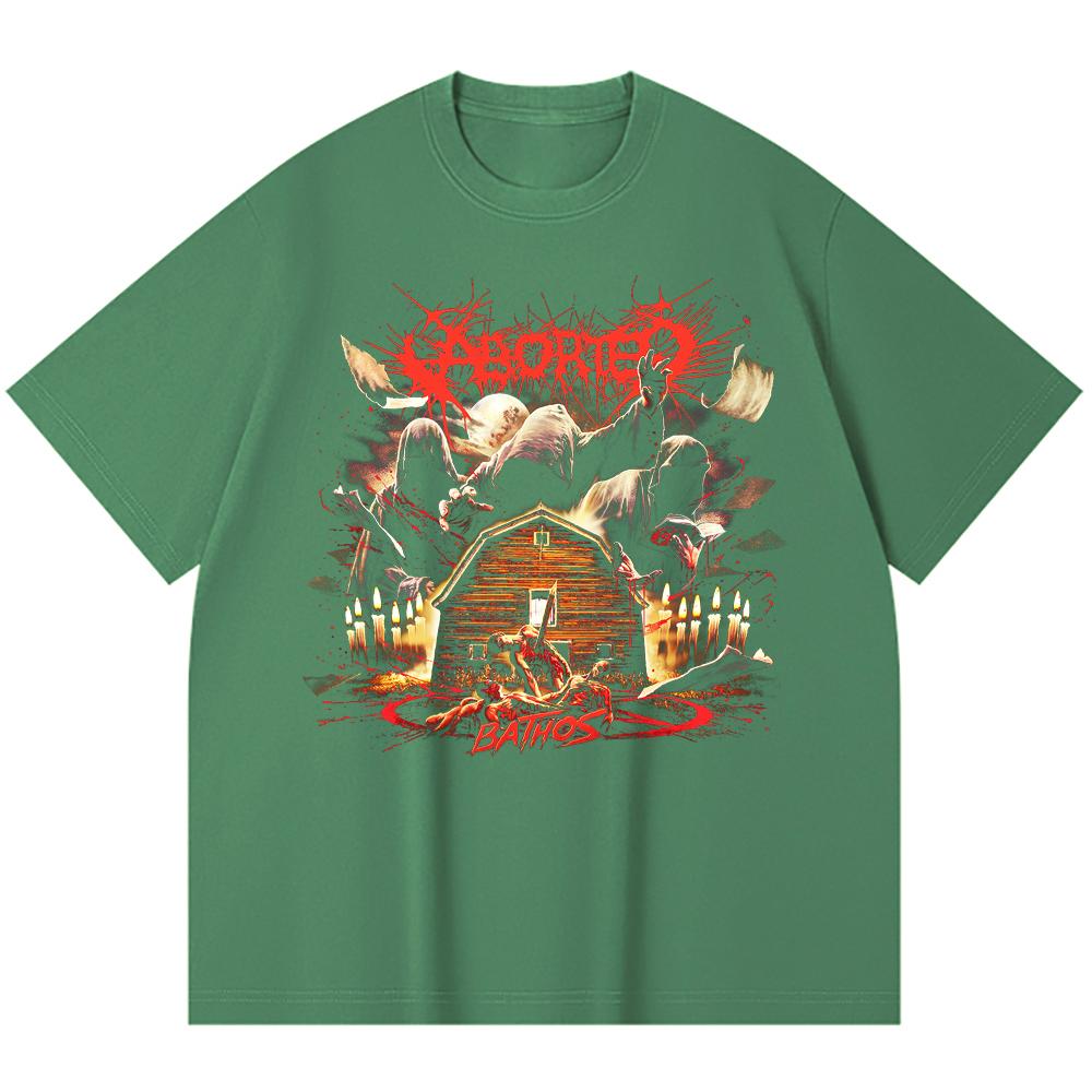 230 Gsm %100 Pamuk Heavy Metal Tişört Rock Grubu Popüler Müzik Baskılı Unisex Ağır Pamuk Tişört