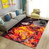 3D Volcano Lava Magma Area Rug Large,Carpet Rug for Living Room Bedroom Sofa Doormat Decoration,Kid Game Play Non-slip Floor Mat
