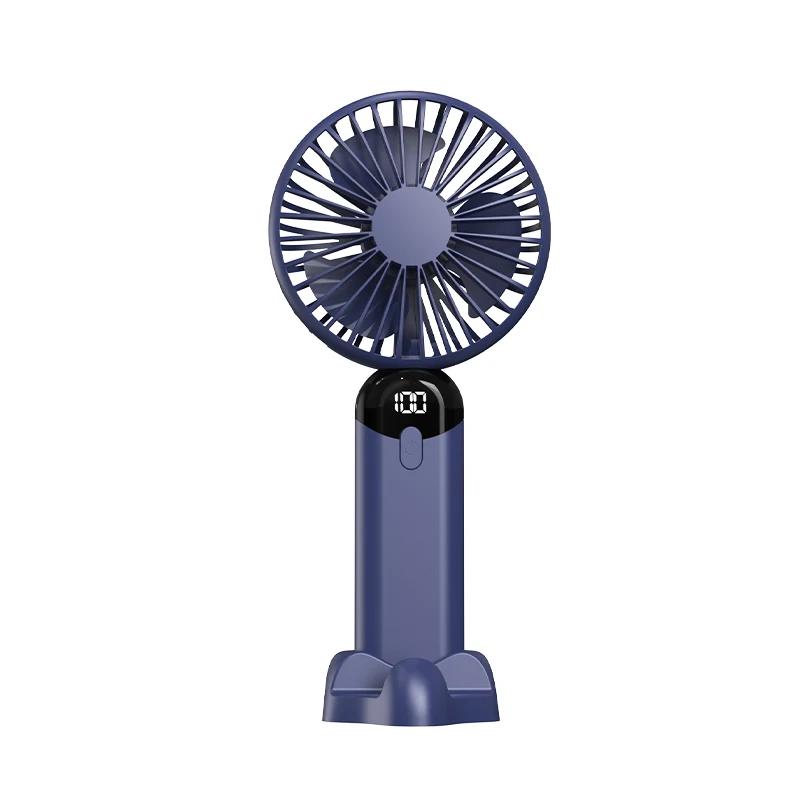 3000Mah Mini Electric Fan Portable 6-speed Wind Speed Handheld Hand Silent Fan Digital Display Summer Usb Charging Portable Fan