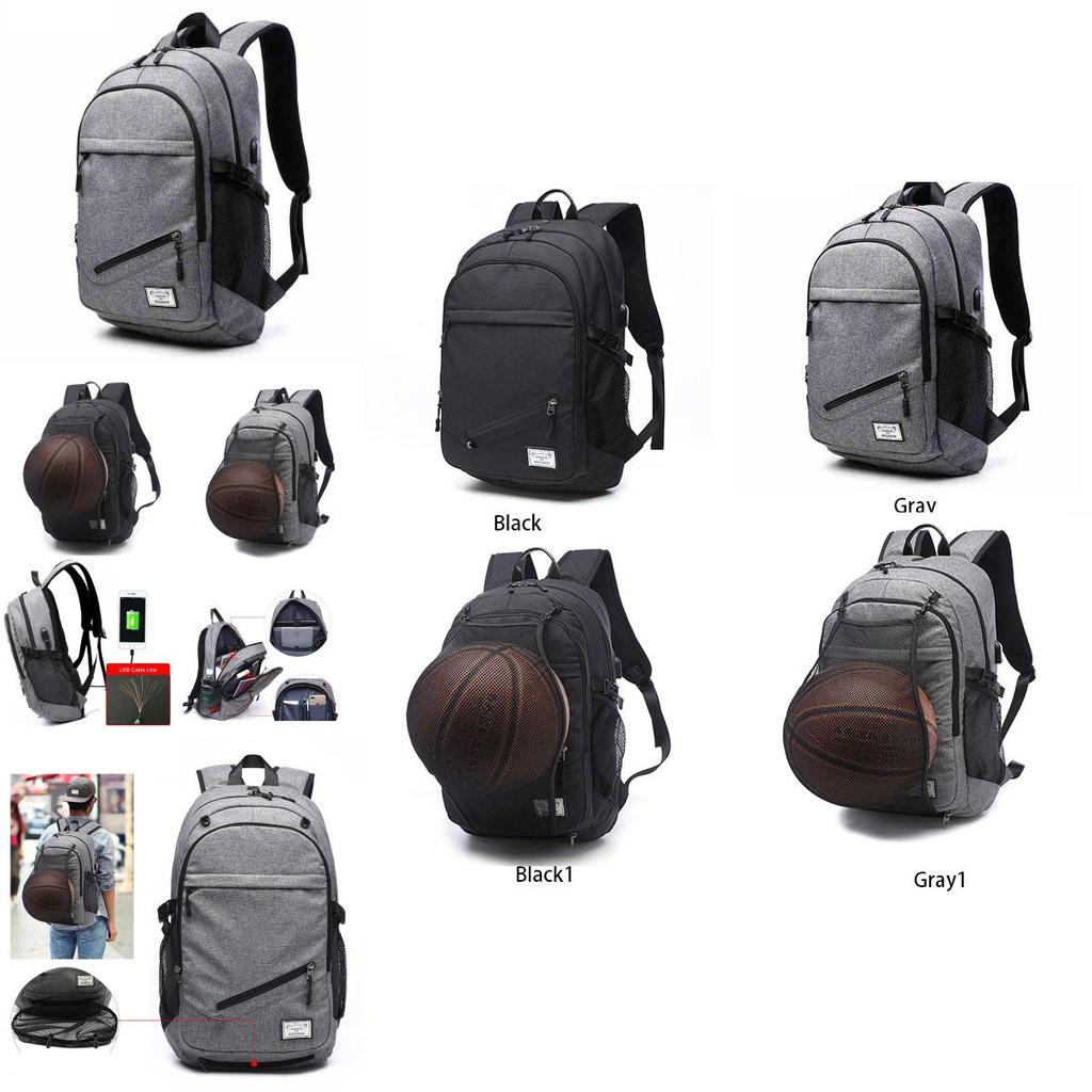 Versatile Men's Backpack Travel Hiking School Bag Rucksack With Usb Port For 15.6" Laptop